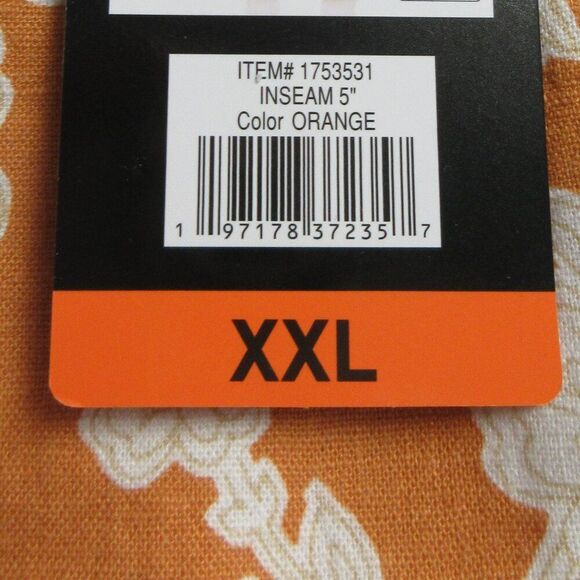 BRIGGS Ladies Linen Blend Shorts Womens XXL Orange Cream Floral Flowers 2XL NWT - Picture 10 of 12